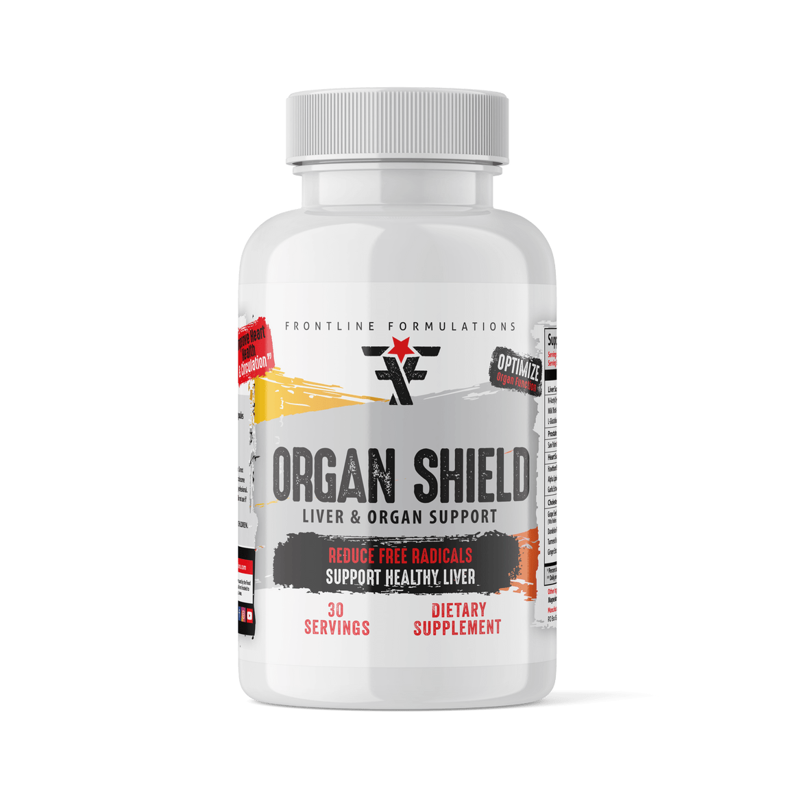 Frontline Formulations Organ Shield Supports Prostate Health* Promotes Healthy Liver Function* Helps Detoxification to Prevent or Diminish Kidney and Liver Damage* ﻿Southern Nutrition's Best Organ & Liver Support Warning: If under the care of a physician