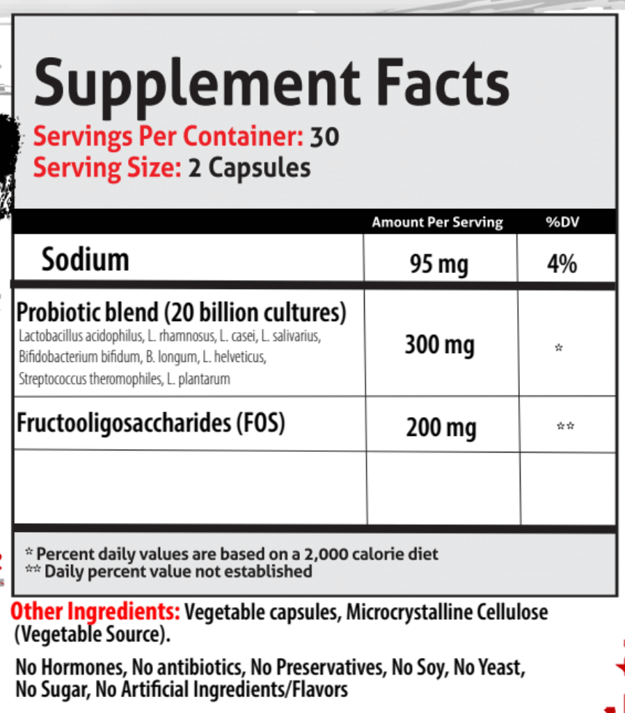 Frontline Formulations Probiotics+ Probiotic+ Probiotic supplement, 10 Stains with 20 billion active cultures: supports digestive and immune health with 20 billion cultures from 10 probiotic strains, our formula contains live microorganisms that helps kee